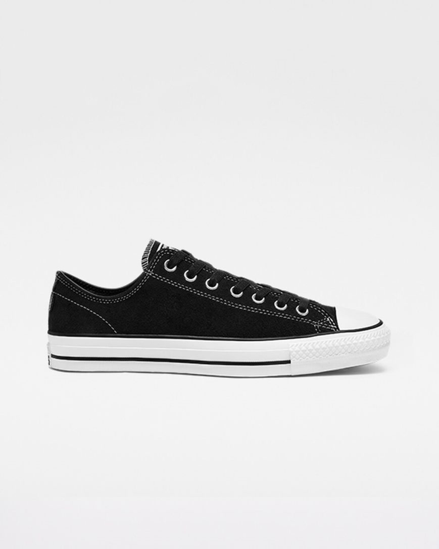 Men\'s Converse CONS Chuck Taylor All Star Pro Suede Skate Shoes Black / White | AU 49C08D